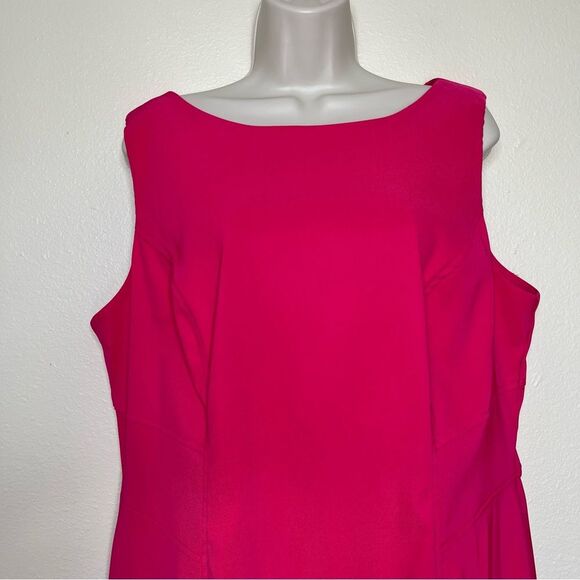 Alyx Limited Pink Sleeveless Sheath Dress Back Zip Flattering Seaming Women 18 - Picture 3 of 13